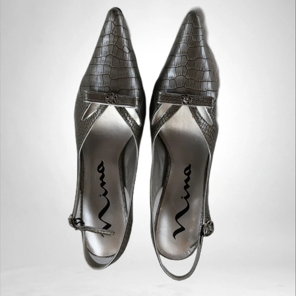 Nina Silver Pumps
